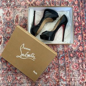 Christian Louboutin Patent Leather Lady Peep 150